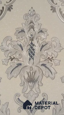 RD2529 | 5 Meter x 42 Inch PVC Damask Look Wallpaper - 57 Sq. Ft. | Minimum 15% wastage during installation
