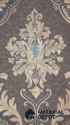 RD2530 | 5 Meter x 42 Inch PVC Damask Look Wallpaper - 57 Sq. Ft. | Minimum 15% wastage during installation