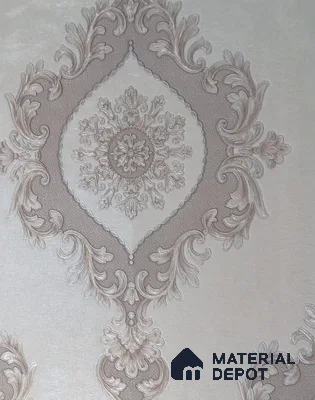 RD2547 | 5 Meter x 42 Inch PVC Damask Look Wallpaper - 57 Sq. Ft. | Minimum 15% wastage during installation