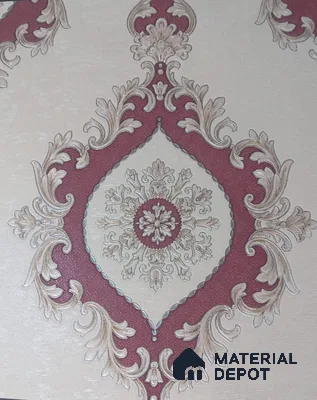 RD2548 | 5 Meter x 42 Inch PVC Damask Look Wallpaper - 57 Sq. Ft. | Minimum 15% wastage during installation