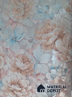 RD2549 | 5 Meter x 42 Inch PVC Florals Look Wallpaper - 57 Sq. Ft. | Minimum 15% wastage during installation