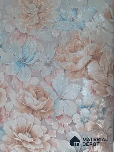 RD2549 | 5 Meter x 42 Inch PVC Florals Look Wallpaper - 57 Sq. Ft. | Minimum 15% wastage during installation