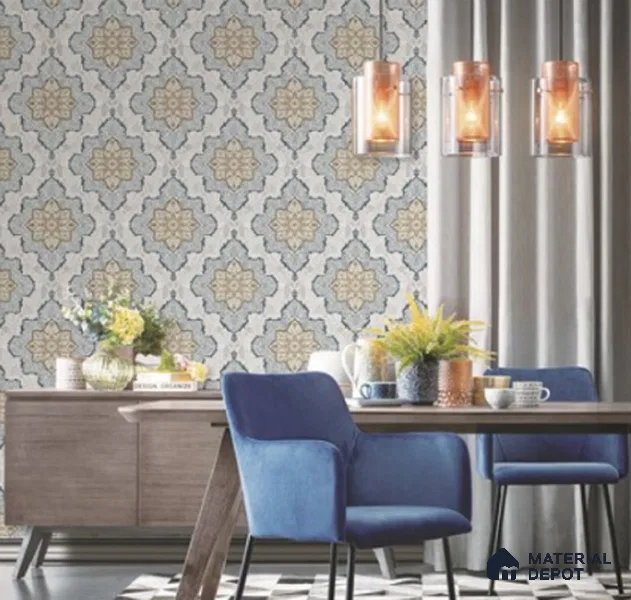 RD2629 | 10 Meter x 21 Inch PVC Patterned Look Wallpaper - 57 Sq. Ft. | Minimum 15% wastage during installation