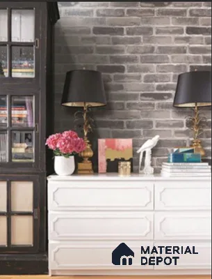 RD2660 | 10 Meter x 21 Inch PVC Brick Look Wallpaper - 57 Sq. Ft. | Minimum 15% wastage during installation