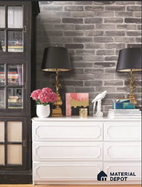 RD2660 | 10 Meter x 21 Inch PVC Brick Look Wallpaper - 57 Sq. Ft. | Minimum 15% wastage during installation