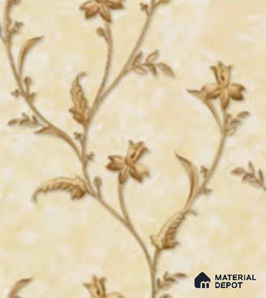 RD2904 | 10 Meter x 21 Inch PVC Florals Look Wallpaper - 57 Sq. Ft. | Minimum 15% wastage during installation