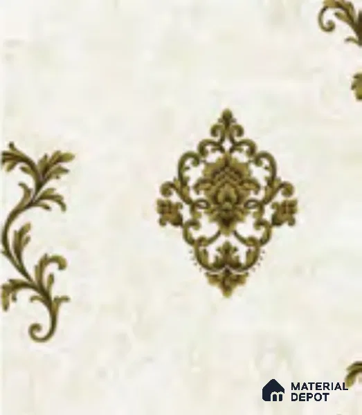 RD2902 | 10 Meter x 21 Inch PVC Damask Look Wallpaper - 57 Sq. Ft. | Minimum 15% wastage during installation
