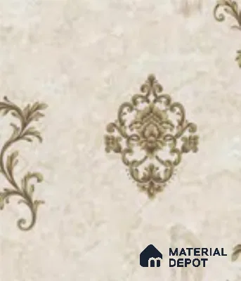 RD2908 | 10 Meter x 21 Inch PVC Damask Look Wallpaper - 57 Sq. Ft. | Minimum 15% wastage during installation
