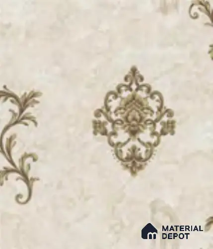 RD2908 | 10 Meter x 21 Inch PVC Damask Look Wallpaper - 57 Sq. Ft. | Minimum 15% wastage during installation