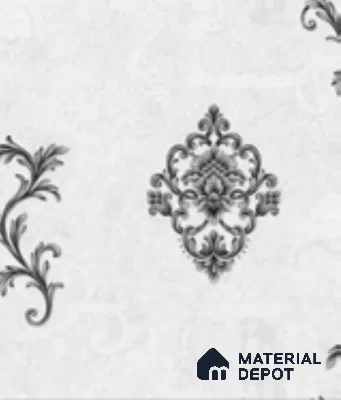RD2914 | 10 Meter x 21 Inch PVC Damask Look Wallpaper - 57 Sq. Ft. | Minimum 15% wastage during installation