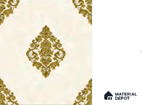 RD2934 | 10 Meter x 21 Inch PVC Damask Look Wallpaper - 57 Sq. Ft. | Minimum 15% wastage during installation