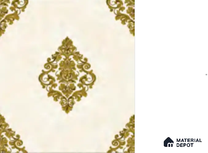 RD2934 | 10 Meter x 21 Inch PVC Damask Look Wallpaper - 57 Sq. Ft. | Minimum 15% wastage during installation