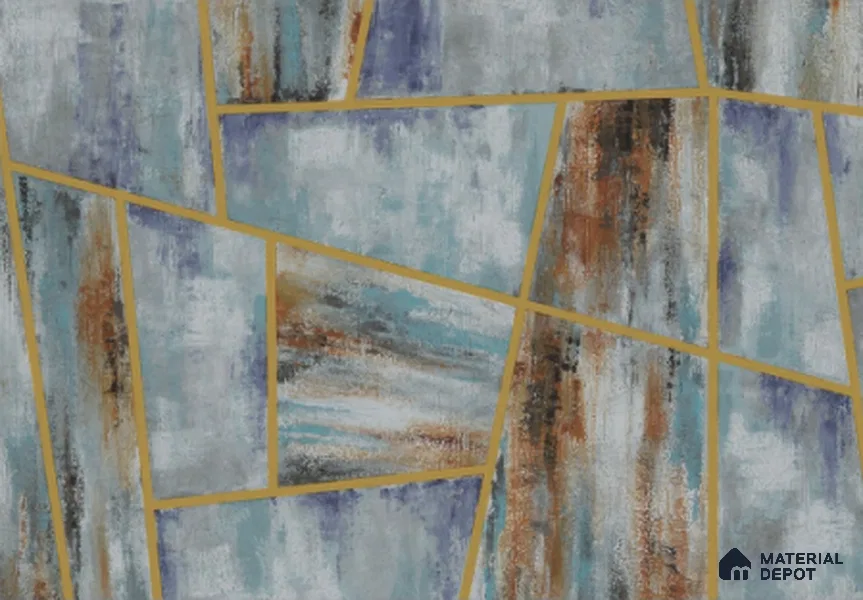 SK7712 | 10 Meter x 21 Inch PVC Geometric Look Wallpaper - 57 Sq. Ft. | Minimum 15% wastage during installation