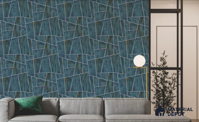 SK7713 | 10 Meter x 21 Inch PVC Geometric Look Wallpaper - 57 Sq. Ft. | Minimum 15% wastage during installation