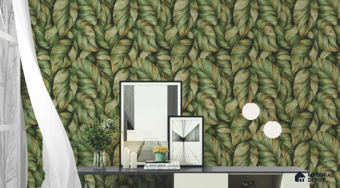 SK7823 | 10 Meter x 21 Inch PVC Florals Look Wallpaper - 57 Sq. Ft. | Minimum 15% wastage during installation