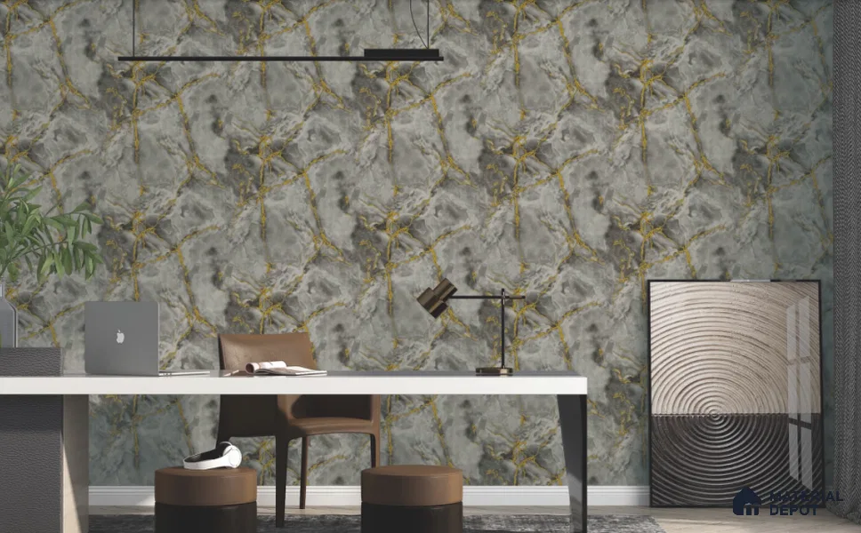 SK7978 | 10 Meter x 21 Inch PVC Marble Look Wallpaper - 57 Sq. Ft. | Minimum 10% wastage during installation