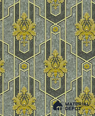 V-524 | 5 Meter x 42 Inch PVC Damask Look Wallpaper - 57 Sq. Ft.