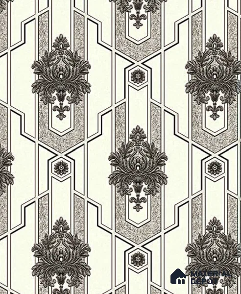 V-530 | 5 Meter x 42 Inch PVC Damask Look Wallpaper - 57 Sq. Ft.