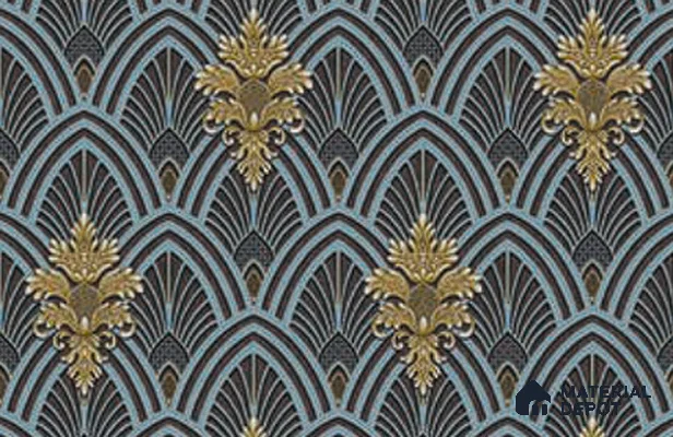 V-533 | 5 Meter x 42 Inch PVC Damask Look Wallpaper - 57 Sq. Ft.