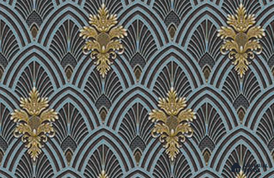V-533 | 5 Meter x 42 Inch PVC Damask Look Wallpaper - 57 Sq. Ft.
