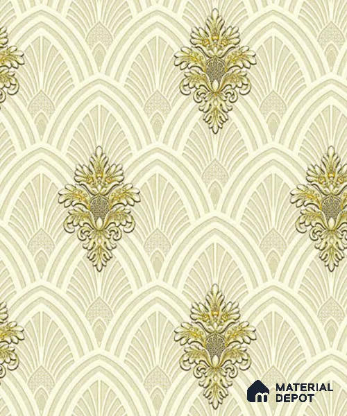 V-536 | 5 Meter x 42 Inch PVC Damask Look Wallpaper - 57 Sq. Ft.