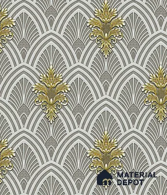 V-539 | 5 Meter x 42 Inch PVC Damask Look Wallpaper - 57 Sq. Ft.