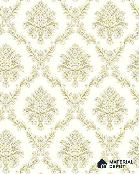 V-553 | 5 Meter x 42 Inch PVC Damask Look Wallpaper - 57 Sq. Ft.