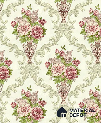 V-556 | 5 Meter x 42 Inch PVC Florals Look Wallpaper - 57 Sq. Ft.