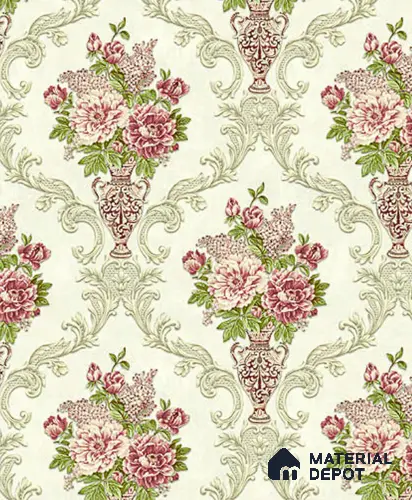 V-556 | 5 Meter x 42 Inch PVC Florals Look Wallpaper - 57 Sq. Ft.