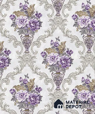 V-557 | 5 Meter x 42 Inch PVC Florals Look Wallpaper - 57 Sq. Ft.
