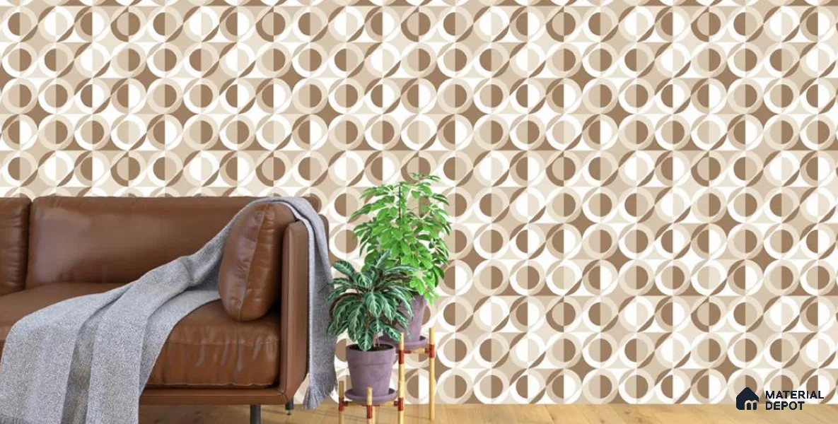 VECT-02 | 10 Meter x 21 Inch Non Woven Patterned Look Wallpaper - 57 Sq. Ft. | Minimum 15% wastage during installation