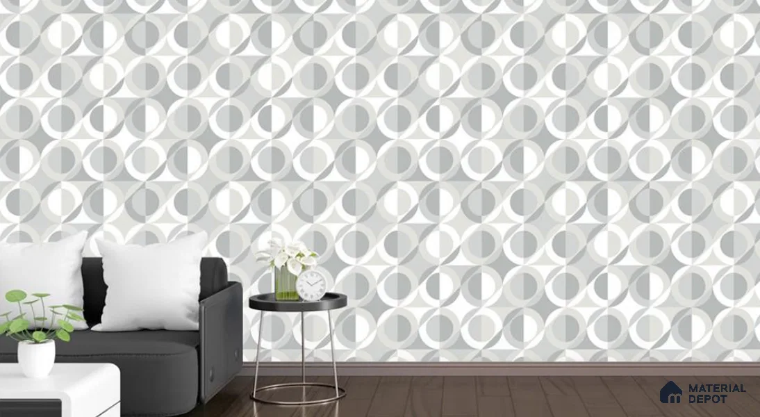 VECT-12 | 10 Meter x 21 Inch Non Woven Patterned Look Wallpaper - 57 Sq. Ft. | Minimum 15% wastage during installation