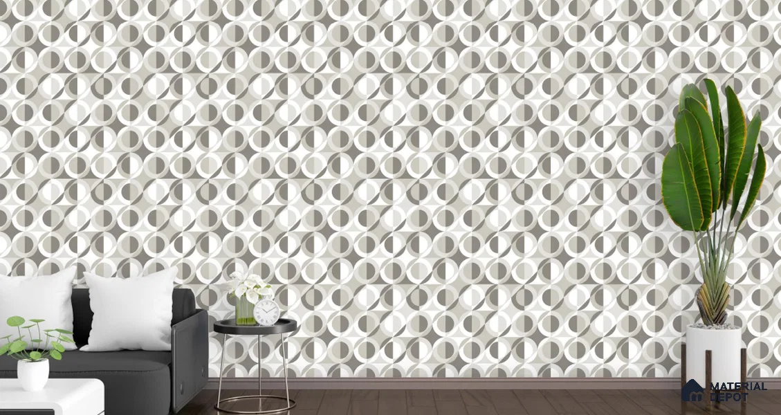 VECT-22 | 10 Meter x 21 Inch Non Woven Patterned Look Wallpaper - 57 Sq. Ft. | Minimum 15% wastage during installation