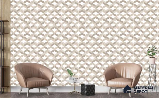 VECT-09 | 10 Meter x 21 Inch Non Woven 3D Look Wallpaper - 57 Sq. Ft. | Minimum 15% wastage during installation