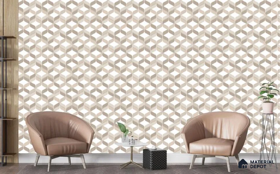 VECT-09 | 10 Meter x 21 Inch Non Woven 3D Look Wallpaper - 57 Sq. Ft. | Minimum 15% wastage during installation