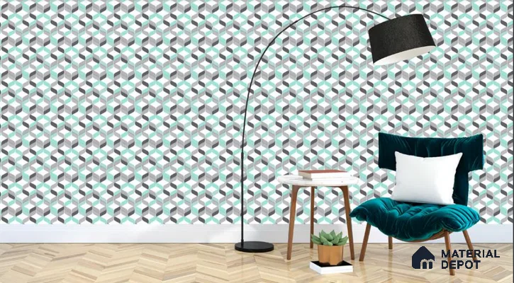 VECT-14 | 10 Meter x 21 Inch Non Woven Patterned Look Wallpaper - 57 Sq. Ft. | Minimum 15% wastage during installation