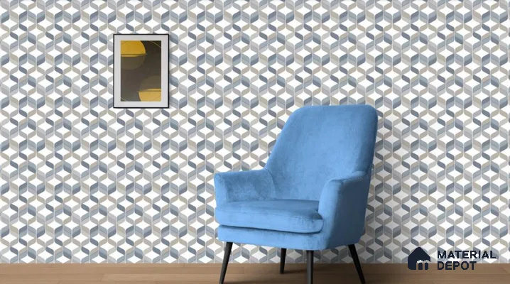 VECT-29 | 10 Meter x 21 Inch Non Woven 3D Look Wallpaper - 57 Sq. Ft. | Minimum 15% wastage during installation