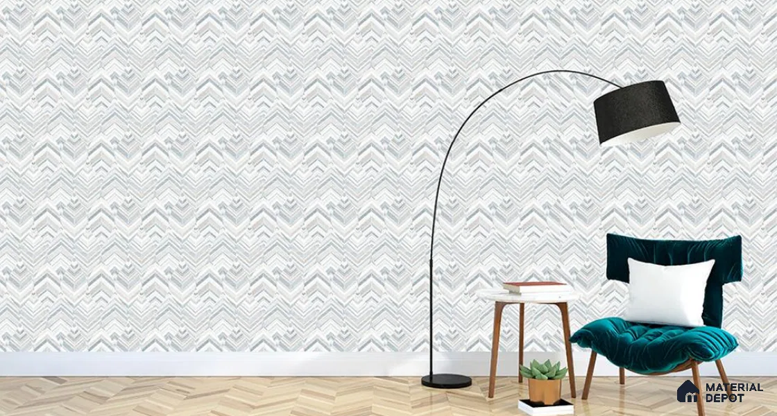 VECT-27 | 10 Meter x 21 Inch Non Woven Patterned Look Wallpaper - 57 Sq. Ft. | Minimum 15% wastage during installation