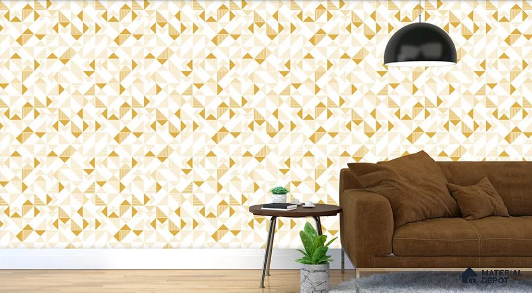 VECT-42 | 10 Meter x 21 Inch Non Woven Geometric Look Wallpaper - 57 Sq. Ft. | Minimum 15% wastage during installation
