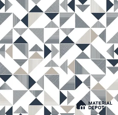 VECT-53 | 10 Meter x 21 Inch Non Woven Geometric Look Wallpaper - 57 Sq. Ft. | Minimum 15% wastage during installation