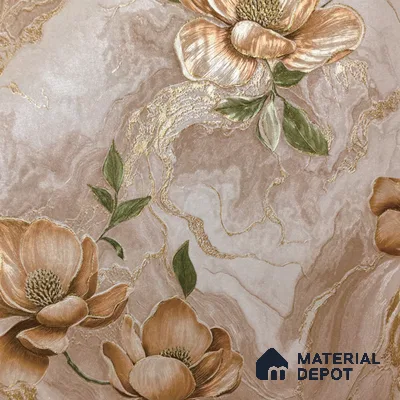 WP 1609-1 | 9.5 Meter x 21 Inch Florals Look Wallpaper - 55 Sq. Ft.