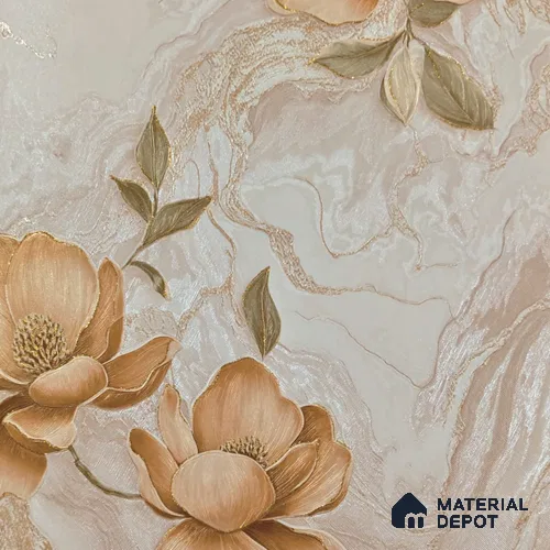 WP 1609-2 | 9.5 Meter x 21 Inch Florals Look Wallpaper - 55 Sq. Ft.