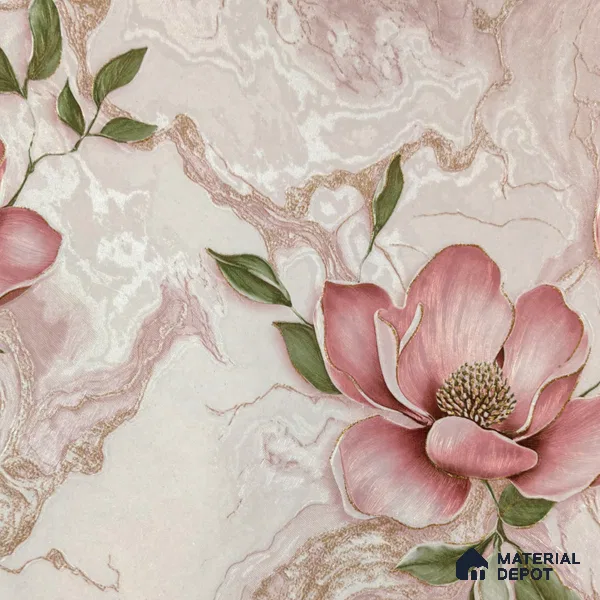 WP 1609-3 | 9.5 Meter x 21 Inch Florals Look Wallpaper - 55 Sq. Ft.