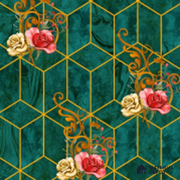 WT0101 | 10 Meter x 21 Inch PVC Geometric Look Wallpaper - 57 Sq. Ft. | Minimum 15% wastage during installation
