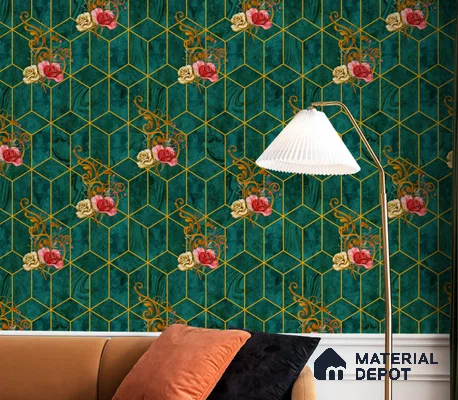 WT0101 | 10 Meter x 21 Inch PVC Geometric Look Wallpaper - 57 Sq. Ft. | Minimum 15% wastage during installation
