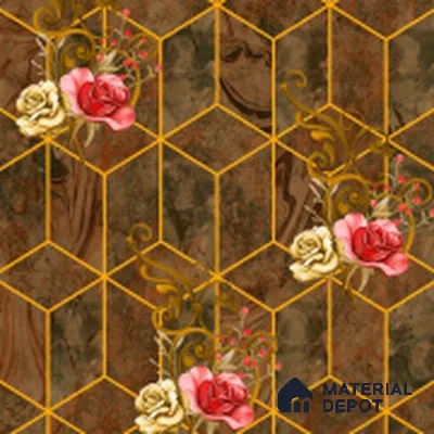 WT0102 | 10 Meter x 21 Inch PVC Geometric Look Wallpaper - 57 Sq. Ft. | Minimum 15% wastage during installation