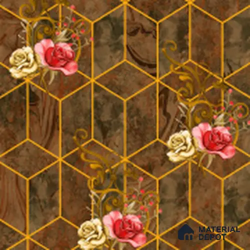 WT0102 | 10 Meter x 21 Inch PVC Geometric Look Wallpaper - 57 Sq. Ft. | Minimum 15% wastage during installation