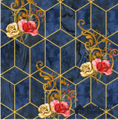 WT0103 | 10 Meter x 21 Inch PVC Geometric Look Wallpaper - 57 Sq. Ft. | Minimum 15% wastage during installation