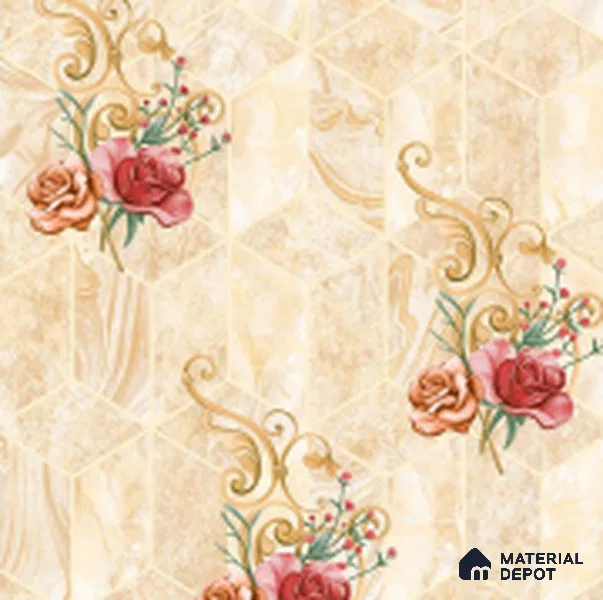 WT0105 | 10 Meter x 21 Inch PVC Geometric Look Wallpaper - 57 Sq. Ft. | Minimum 15% wastage during installation