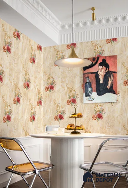 WT0105 | 10 Meter x 21 Inch PVC Geometric Look Wallpaper - 57 Sq. Ft. | Minimum 15% wastage during installation